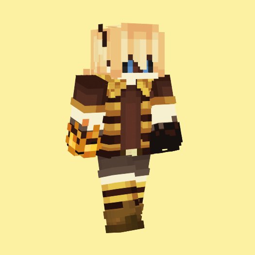 Tubbo but bee Minecraft Mob Skin