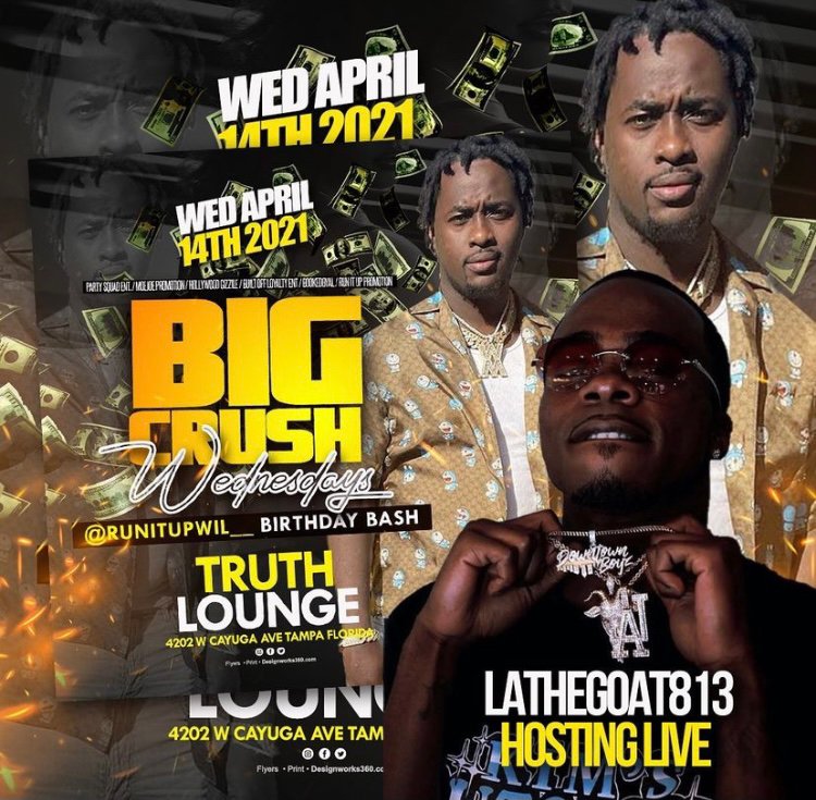 TruthLounge813's tweet photo. #BigCrushWednesdays
Hosted by @lathegoat813
@runitupwil__ B-day Bash
Powered by @party_squad_ent @iambgizzile @moejoepromotion
#Tampa #truthallweek #WeLit🔥🔥🔥
#truthlounge #tampabay #BigCrushWednesdays https://t.co/9HwbVPocRp