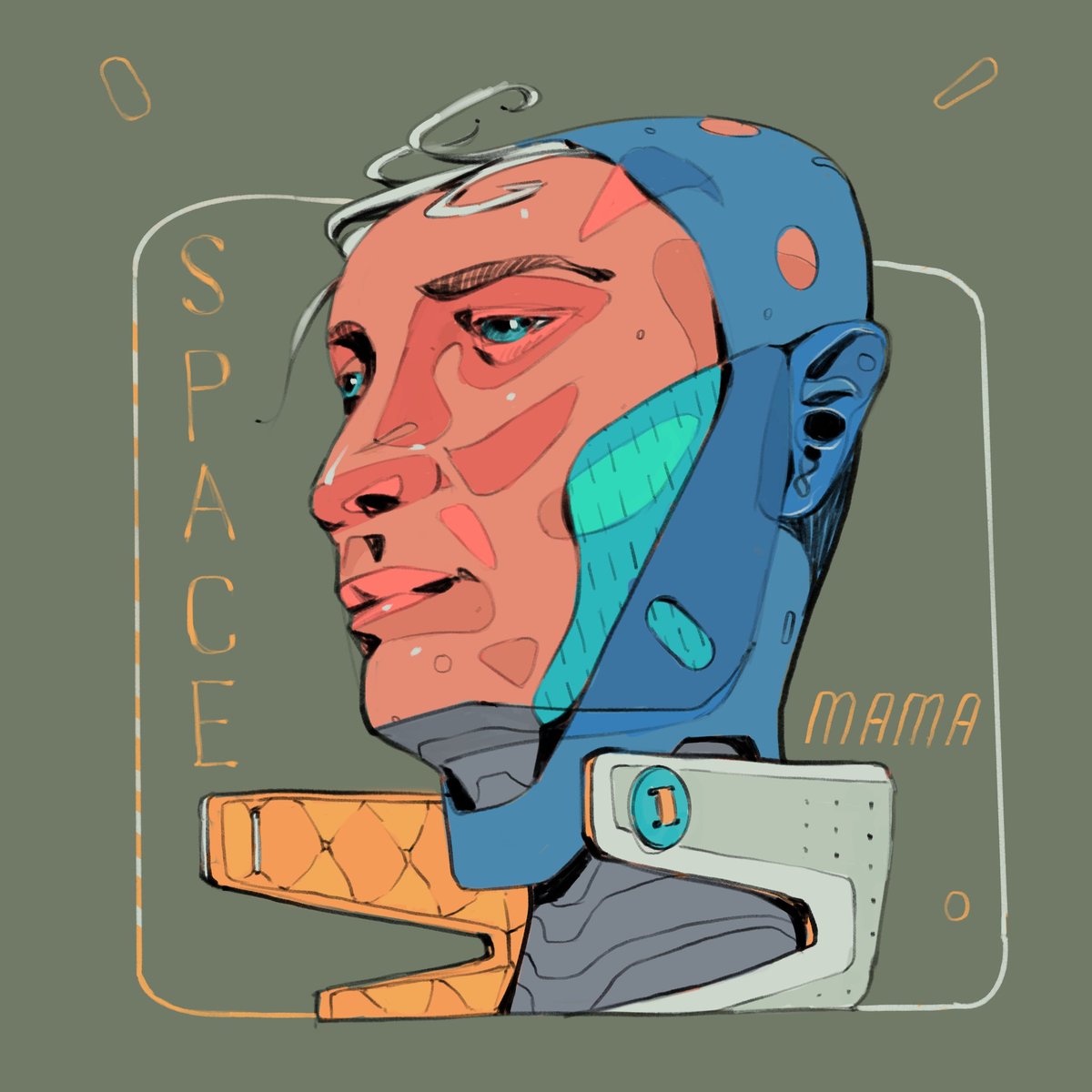 Space mama? #procreate #digitalart #mama