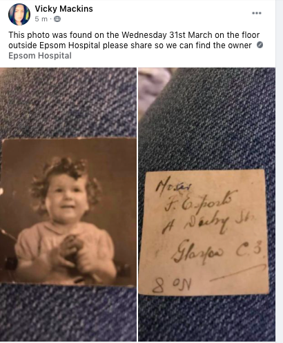 harryhpalmer's tweet image. Twitter, let's try and get what must be a treasured photo back to it's owner. Found outside @epsom_sthelier
