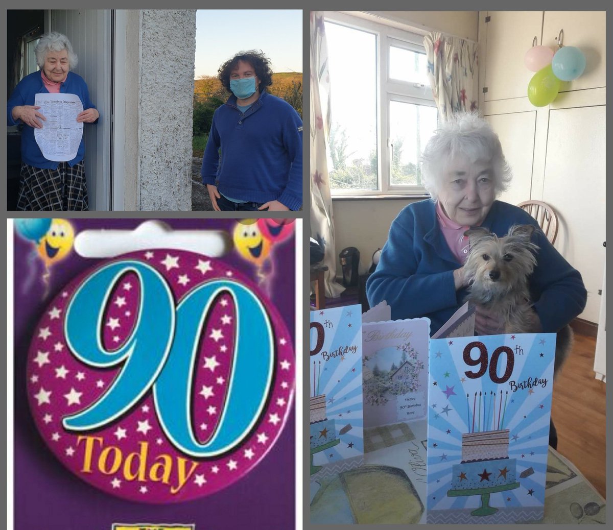 MrPaddyMeade's tweet photo. My neighbour Rose McHugh turns #90today - from #Rosnaree, #Donore to #Creewood, #Grangegeeth, #Slane.
- From the race into Drogheda 1939 to buy enough coffee to last through the war to getting her two vaccination last month she's worth listening too. https://t.co/APbSpS288l