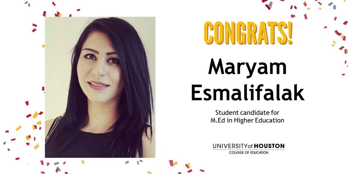 UH_ELPS's tweet photo. Congrats to Higher Education M.Ed. student, Maryam Esmalifalak, for successfully presenting their master’s thesis defense, “A Machine Learning Approach to Predict Post-secondary College Recruitment at High School Longitudinal Study of 2009-2016." https://t.co/1kJMSChx1i