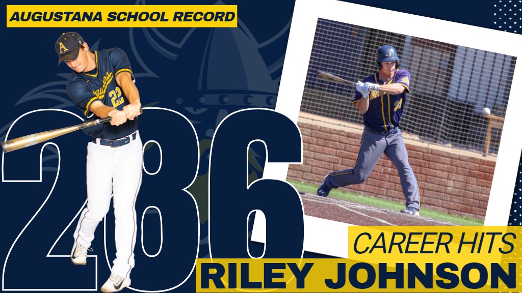 AugieBaseball's tweet photo. After smoking a double down the left field line, @RileyJohnson04 now has the most hits in Augustana history ⚔️

#BuildingChampions https://t.co/vp3upQsasI