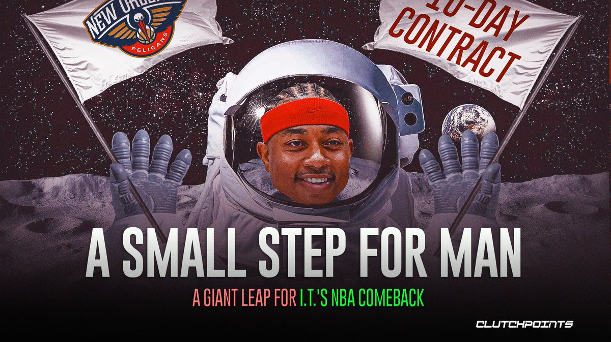 ClutchPoints's tweet photo. I.T. is BACK! 🔥

Isaiah Thomas is signing a 10-day contract with the New Orleans Pelicans 🙏🏽 https://t.co/6mQMS9uSDW