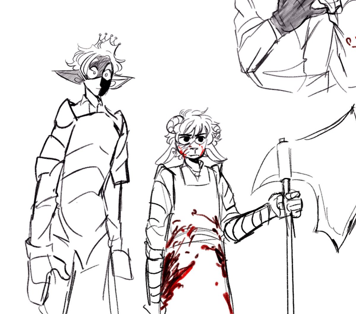 blood //
sadist animatic inspired doodles because I dont wanna have an art block lol 