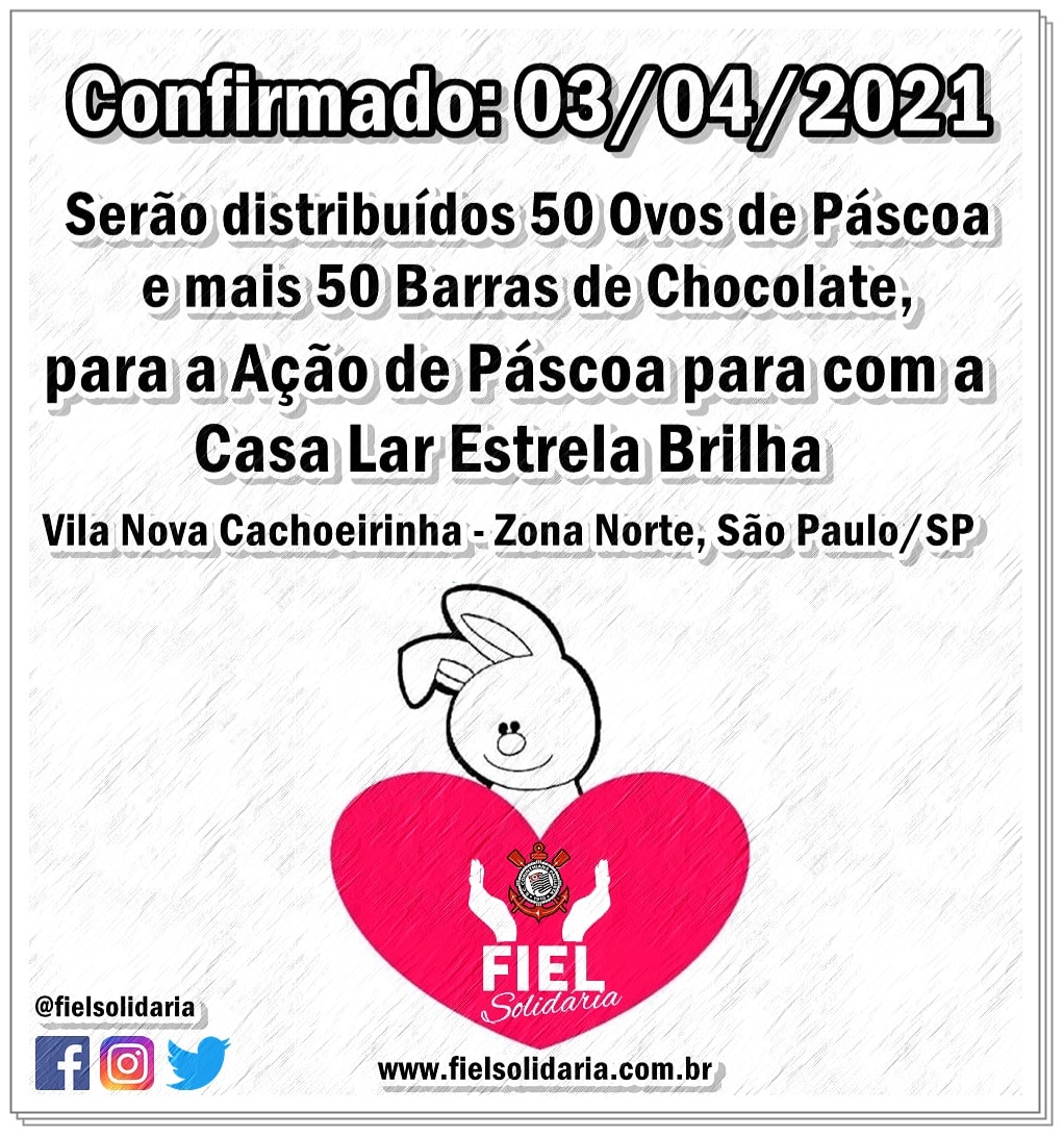 FielSolidaria's tweet photo. MAIS UMA AÇÃO CONFIRMADA NESTA PÁSCOA!!! 

Mais ações neste Sábado (03).
Graças as suas doações estamos ajudando quem mais necessita.🙏🏻🙏🏾⠀⠀⠀
Quer saber mais informações de como doar e ser um apoiador em nossas ações?Siga todas informações nas nossas https://t.co/j4zzqVZcoL