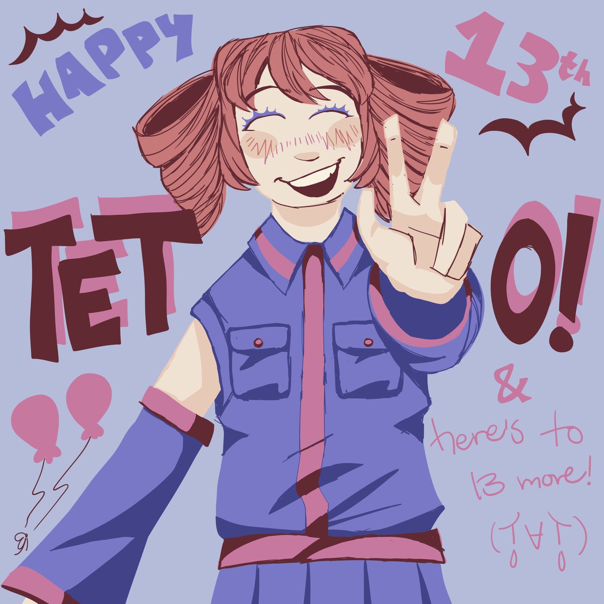 saintjudasi's tweet photo. a happy late 13th to our favourite chimera girl #重音テト誕生祭2021 https://t.co/KhS4VCxbrA