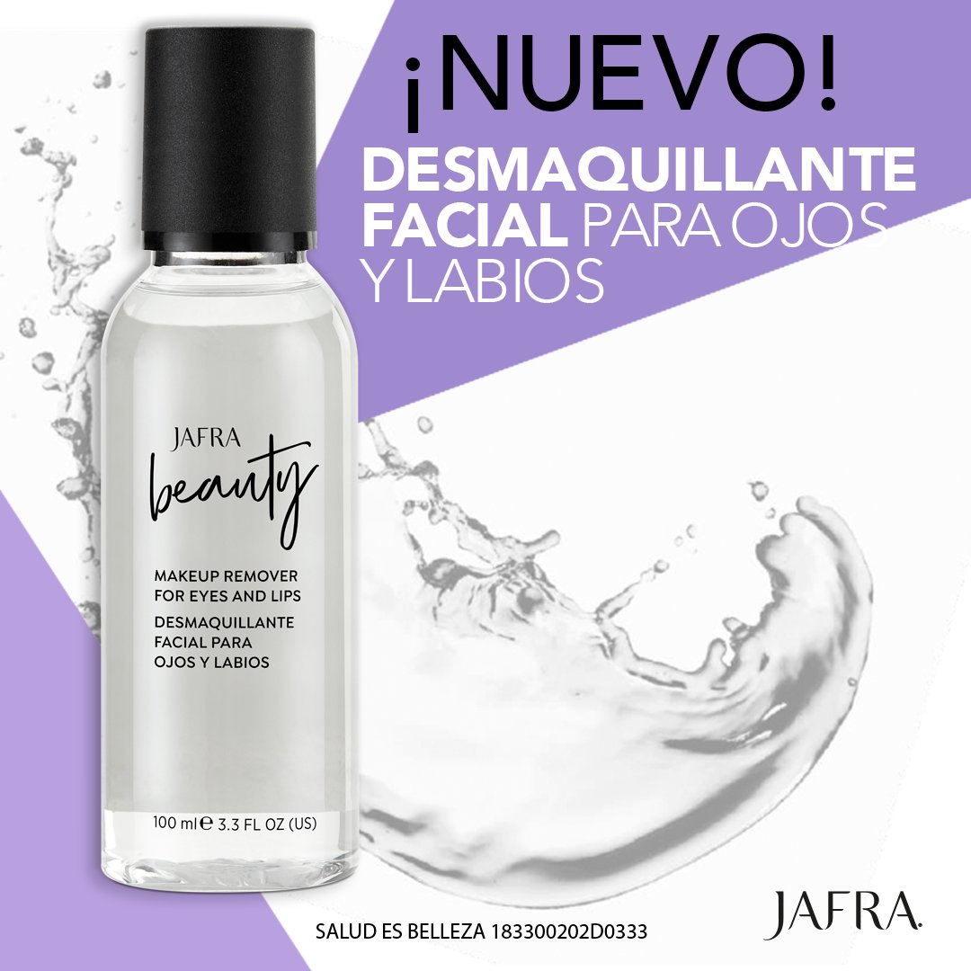JAFRA México on X: Conoce los beneficios del NUEVO Desmaquillante Facial  para ojos y labios: • Fórmula suave de uso diario que no deja residuos. •  Remueve hasta el maquillaje a prueba