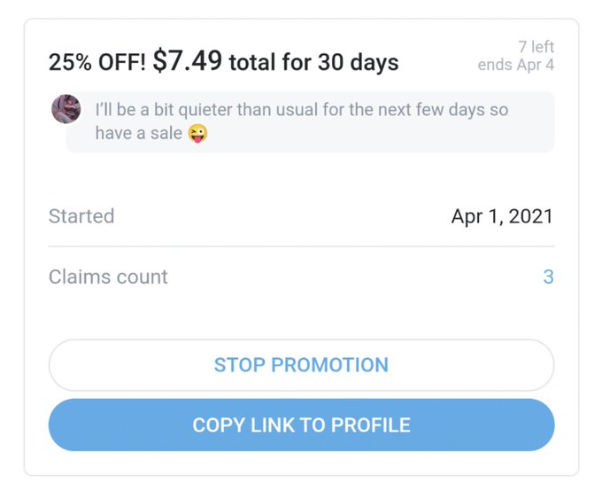 25% off for the next 7 subscribers!! 🥳 https://t.co/3ZfzkKibaa<a href="/tag/altpornawards"class="tags"><span>#altpornawards</span></a><a href="/tag/altstarawards"class="tags"><span>#altstarawards</span></a>