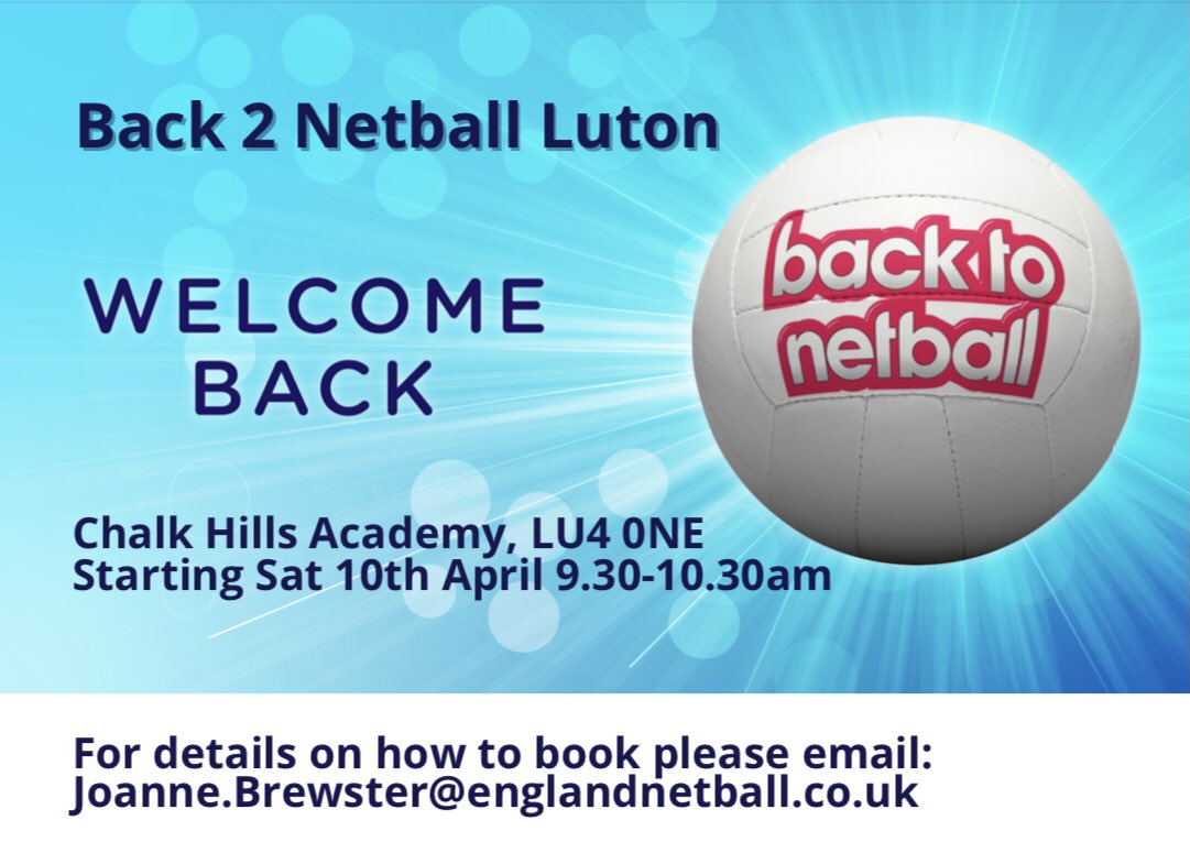 AND WE’RE BACK! New session starting in Luton from 10/4/2021 .. Get involved you won’t be disappointed! <a href="/LDDnetball/">LDD Netball League</a> <a href="/ActiveLuton/">Active Luton</a> @teamBEDS <a href="/LNDG_Sport/">Luton News/Gaz Sport</a> @LutonNewsDesk <a href="/lutoncouncil/">Luton Council</a> <a href="/LutonConnection/">Luton Connection</a> <a href="/LutonCommNHS/">Luton Community Health Services</a>