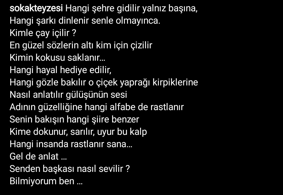 #sendenbaşkasınasılsevilir/