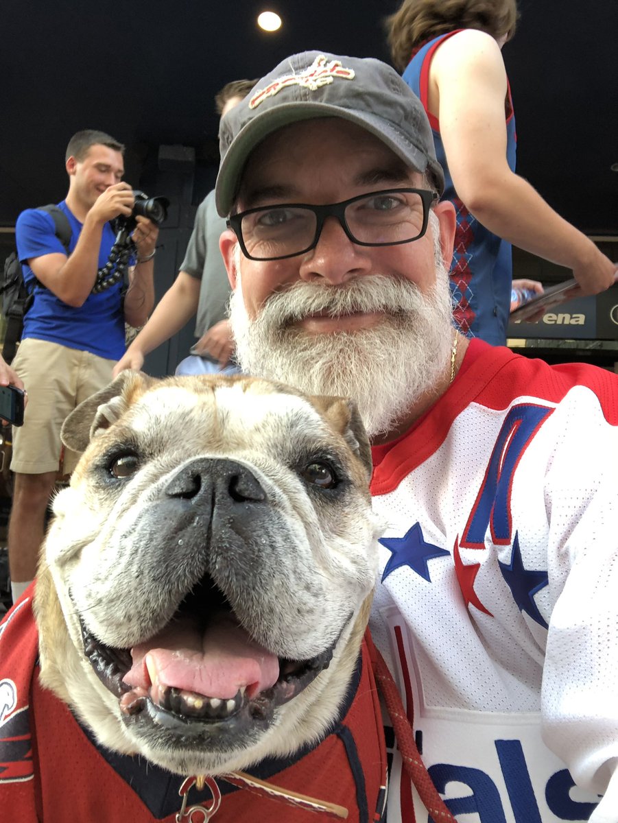 OvietheBulldog's tweet photo. IT’S HOCKEY O’CLOCK! #ALLCAPS #LETSGOCAPS #CAPSdevils It’s Dad’s 50th B-Day!!! Help me celebrate by helping others &get a #VICTORYCOOKIES t-shirt which helps @TRFdotORG support families battling pediatric cancer https://t.co/D2iF6FToxL https://t.co/Y2Q82y50xA
