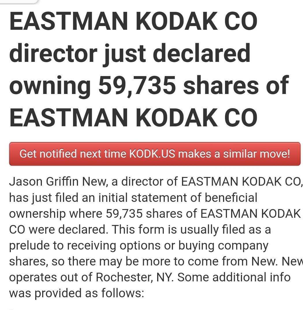 bkrautheimer's tweet photo. $kodk "more news to come" https://t.co/YCCLjclCmj