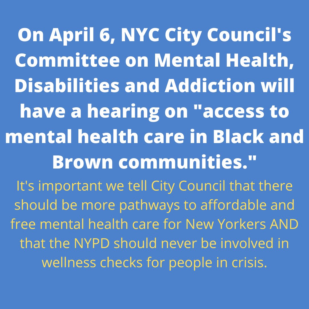 CopFreeLibrary's tweet image. On April 6, tell the NYC City Council that cops should NOT be involved in mental health checks. on.nyc.gov/3u6844V