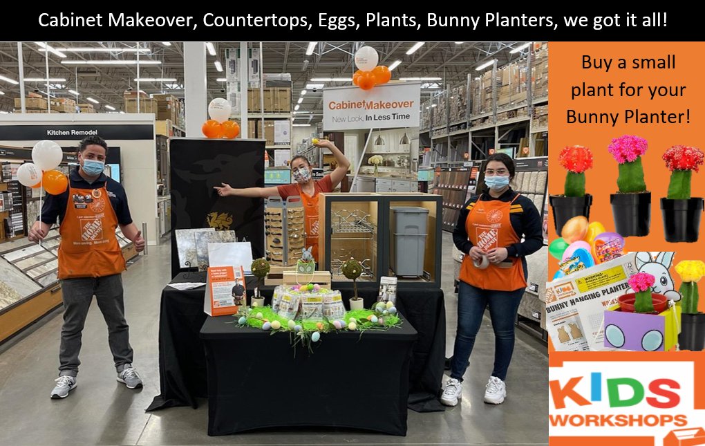 THDIsa's tweet photo. Visit us this weekend to learn about our egg-citing Cabinet Makeover &amp; Countertop Programs from our egg-tremely knowledgeable Specialists. Get an egg filled with Jellybeans when you pick up a Bunny Planter Kit. This weekend only!! #WeAre1532 @HD1532 @EricCampbellDSM @deanosettle https://t.co/iwPWlFzfo0