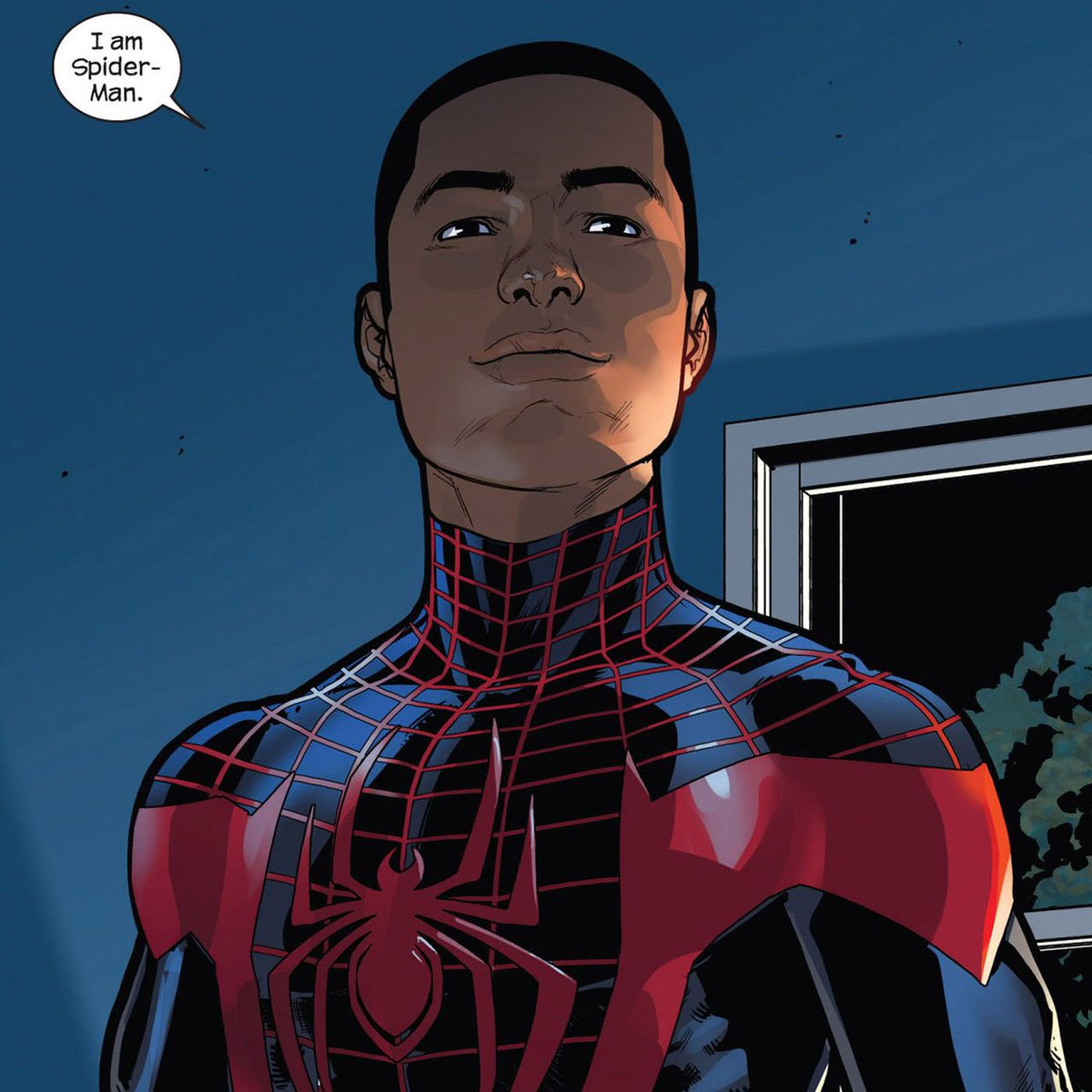 Reece2304's tweet photo. Miles Morales is spider-man and Sam Wilson is captain America https://t.co/pTSGhEr0Qh