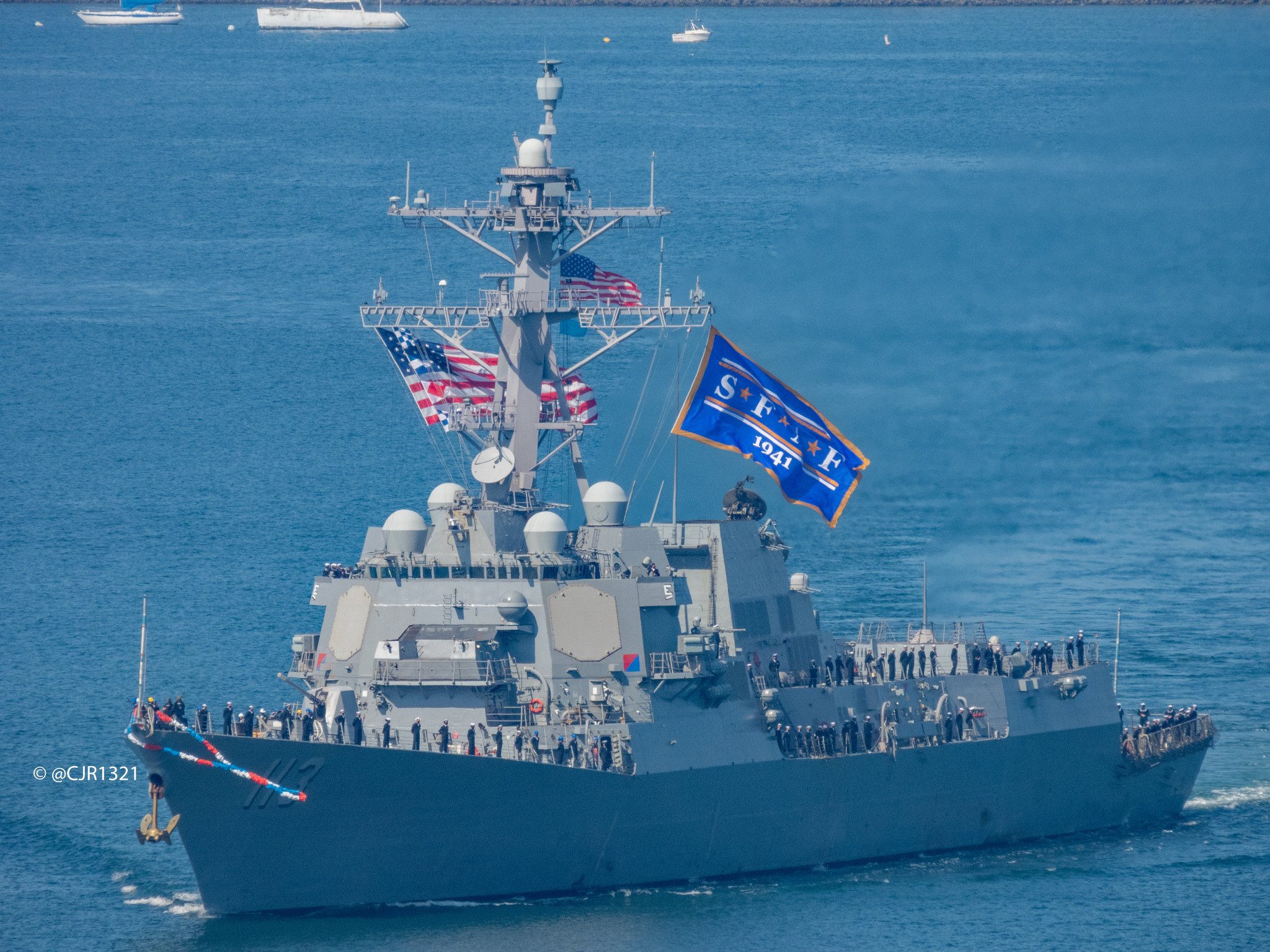 米海軍　USS JOHN FINN キャップ DDG 113 帽子 DDG-113 USS John Finn Badge Navy Baseball Cap Hat Hook and