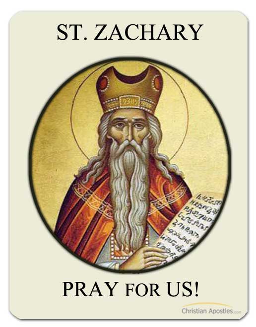 Today, on the feast day of St. Zachary, let us seek his intersession for a long and healthy life. St. Zachary is the patron saint of peace.
Learn how St. Zachary became a  charitable successor of St. Peter:
christianapostles.com/st-zachary/