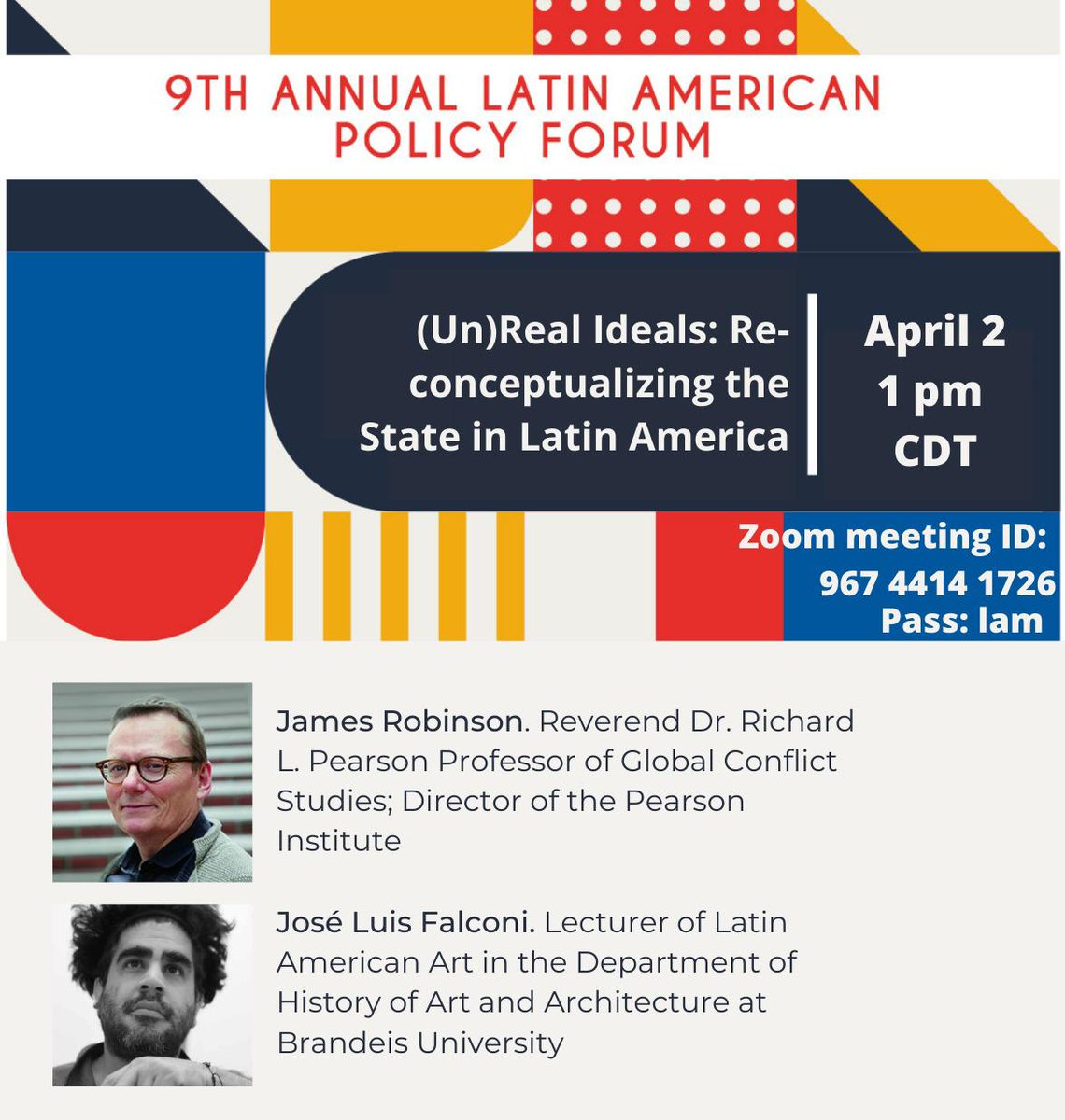 LAMUChicago's tweet photo. Today we had a great conversation with Profs Robinson and Falconi! @PearsonInst https://t.co/T6b3NtD4KK