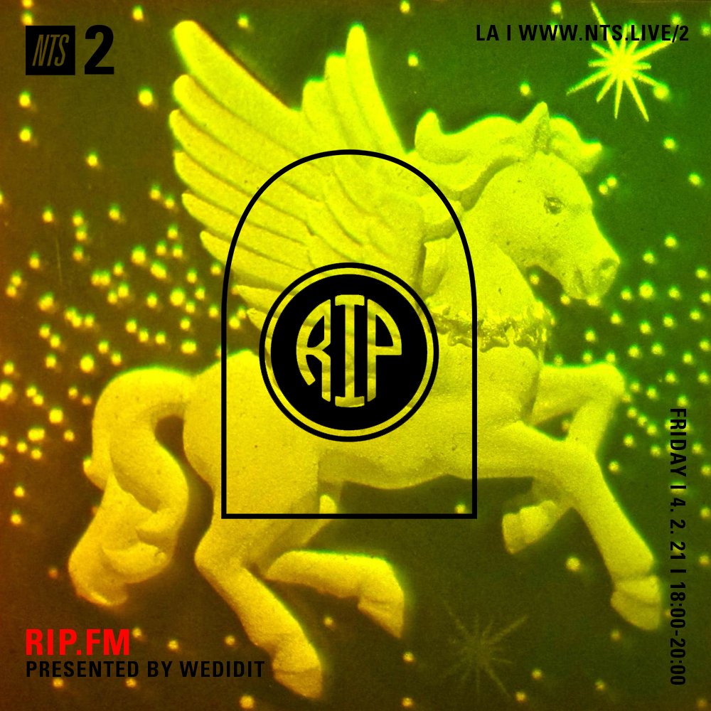 RIP FM presented by <a href="/WeDidIt/">WEDIDIT</a> on ch2 for the next couple of hours w/ selections from <a href="/Nickmelons/">INDISTINCT CHATTER</a>, <a href="/shlohmo/">shlohmo</a> &amp; <a href="/juicejackal/">ben</a> - lock in at nts.live/2