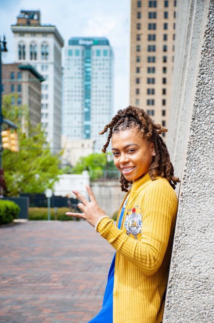 _aannahsed's tweet photo. Delayed but never denied 🗣 Allow me to reintRHOdeuce myself,  I am the Deuce SPR‘21 initiate of The Captivating Chi Sigma Alumnae Chapter of Sigma Gamma Rho Sorority, Inc. Y’all may know me as Dee BUT in ΣigmaLand my Σisters know me as “Blue Rhapsody” 💙💛🐩 EE-YIPP https://t.co/pSljRUiFyn