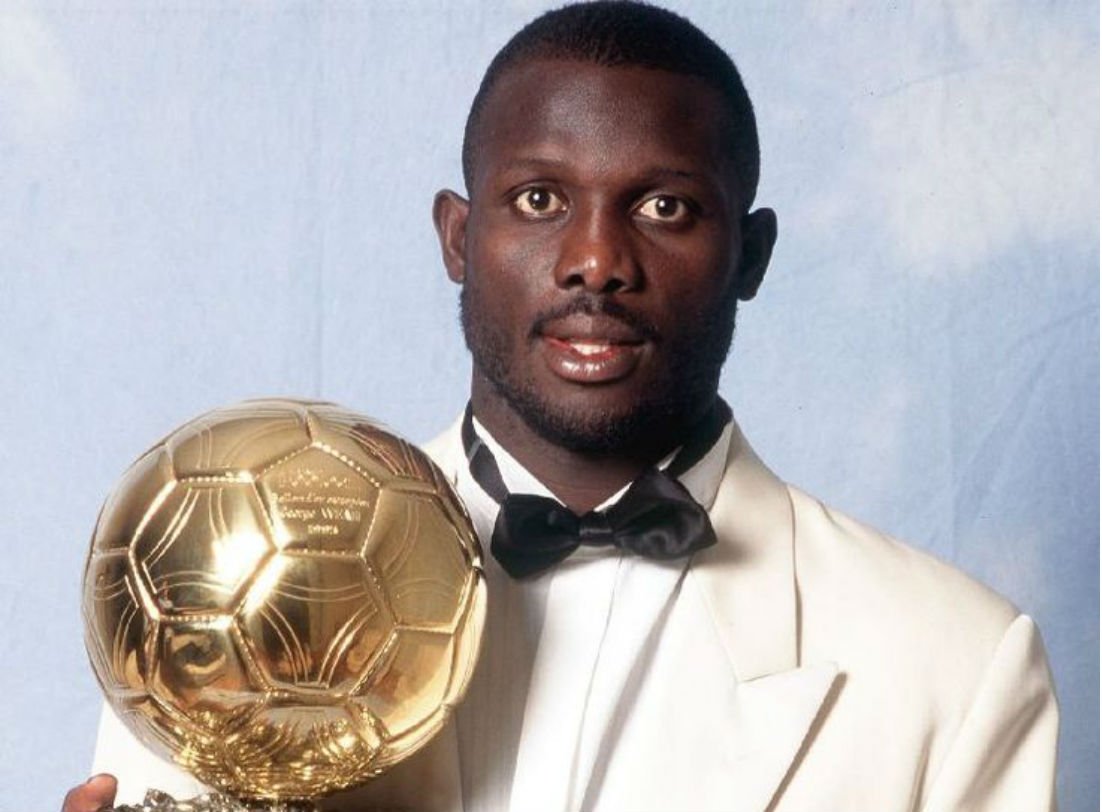 1995 - George Weah tears up the Italian Serie A with AC Milan and wins Balon d'Or.Paul Biya is Cameroon's president.