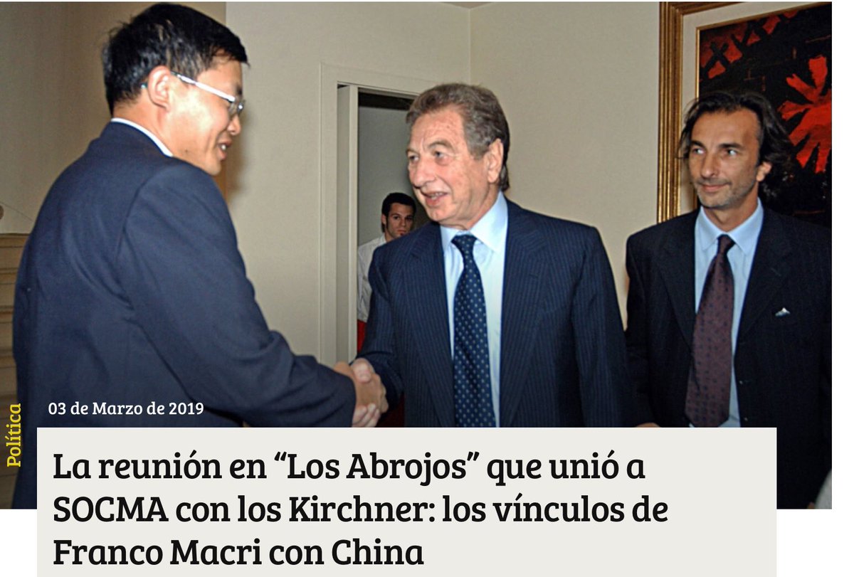 JorRausch's tweet photo. #FrancoMacri era EL HOMBRE DE CONSULTA de #China 🇨🇳 y no solo para #Argentina 🇦🇷sino que para #Latinoamérica.
Che cumpita✌️🚩: ¿Por qué creés que tu ídolo #NéstorK y la multiprocesada #CFK tenían que tener el OK de #FrancoMacri? 
Militare ésta, cumpita ! https://t.co/j1YZ6zjxAI