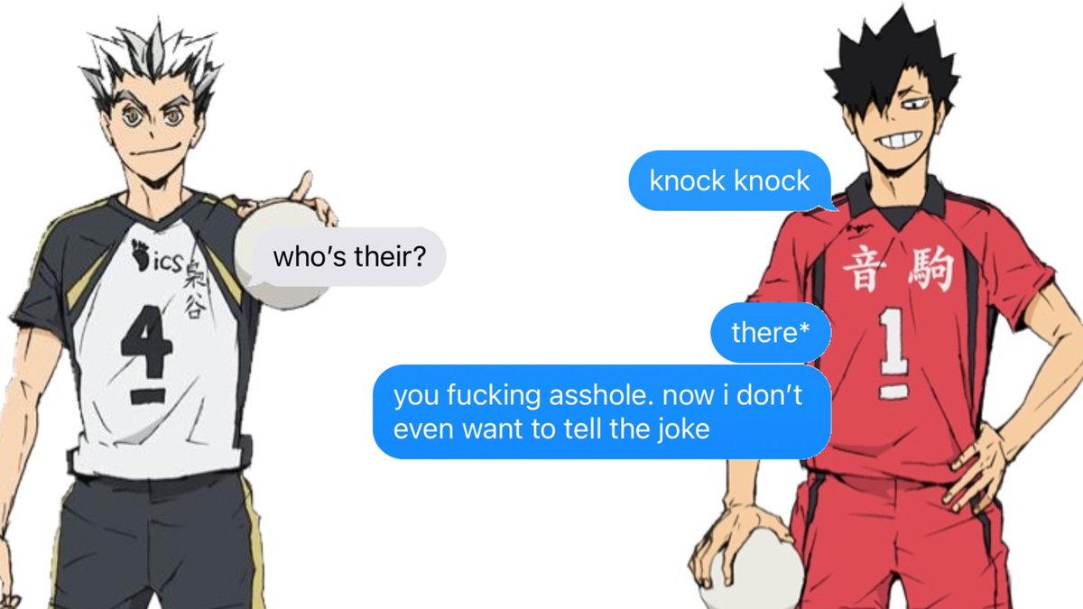 haikyuu characters as text chats, a thread