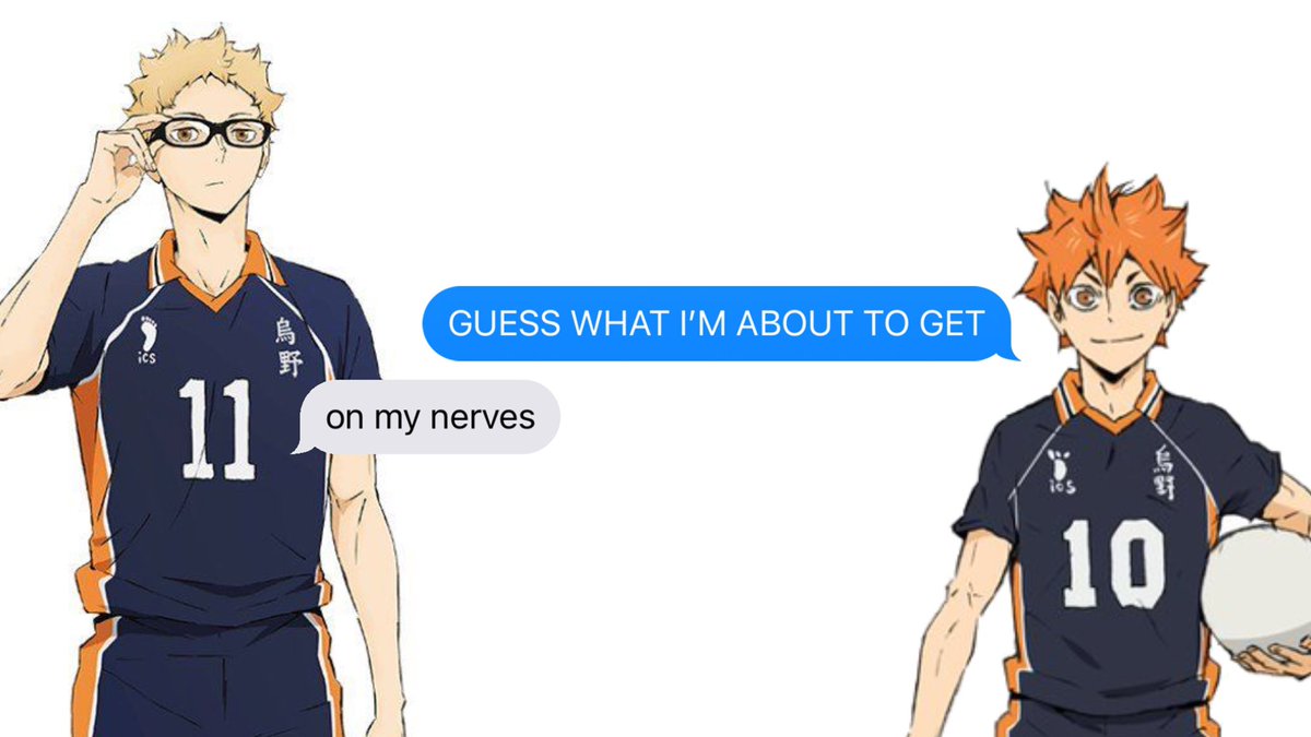 haikyuu characters as text chats, a thread