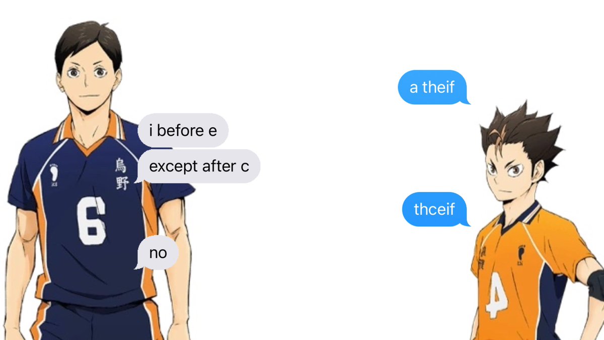 haikyuu characters as text chats, a thread