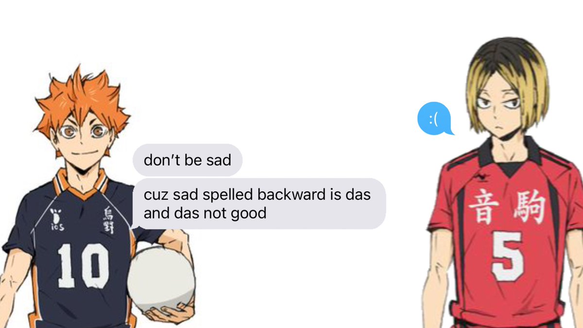 haikyuu characters as text chats, a thread