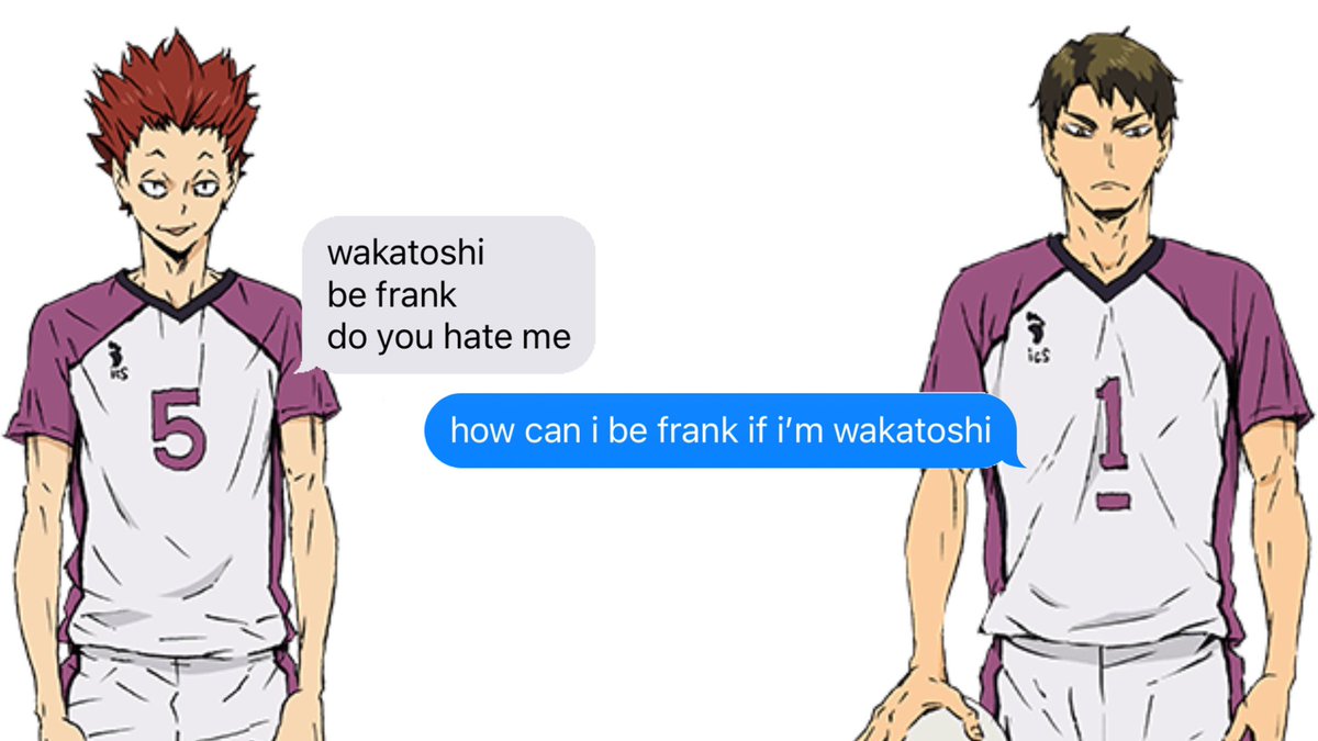 haikyuu characters as text chats, a thread
