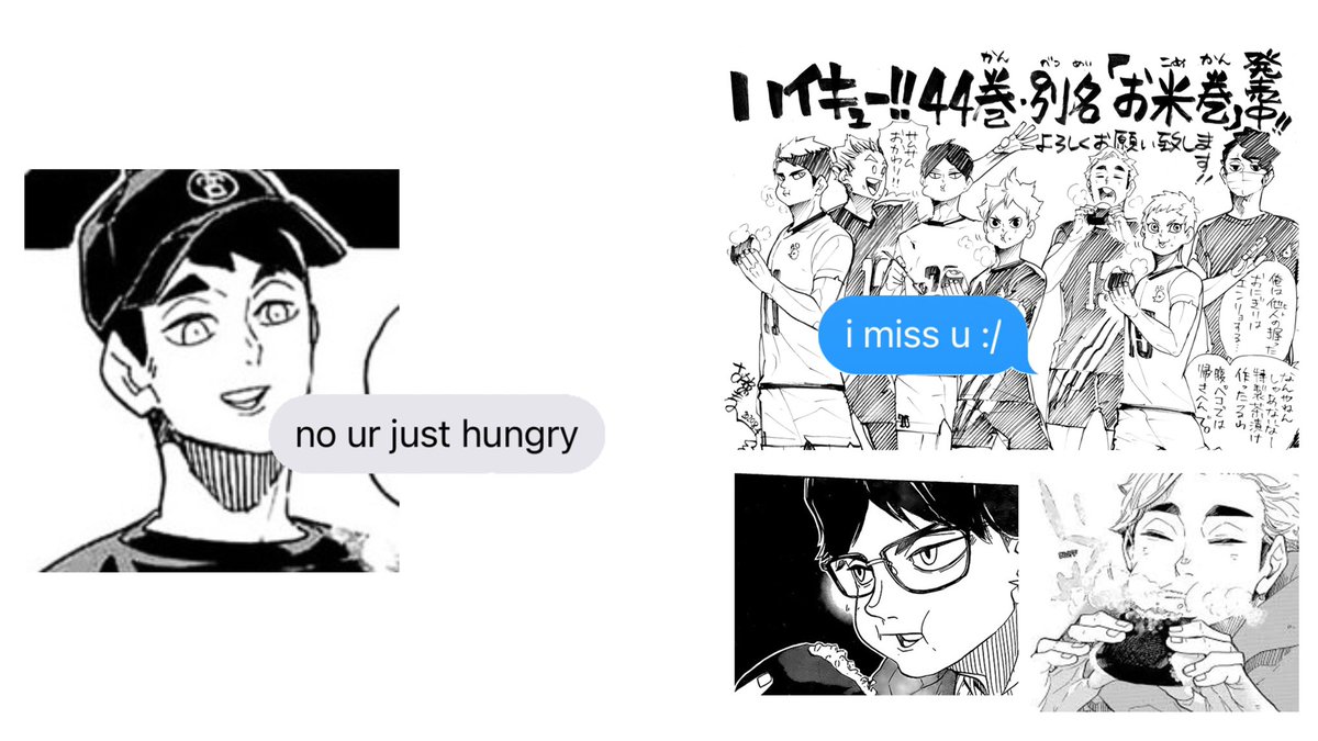 haikyuu characters as text chats, a thread