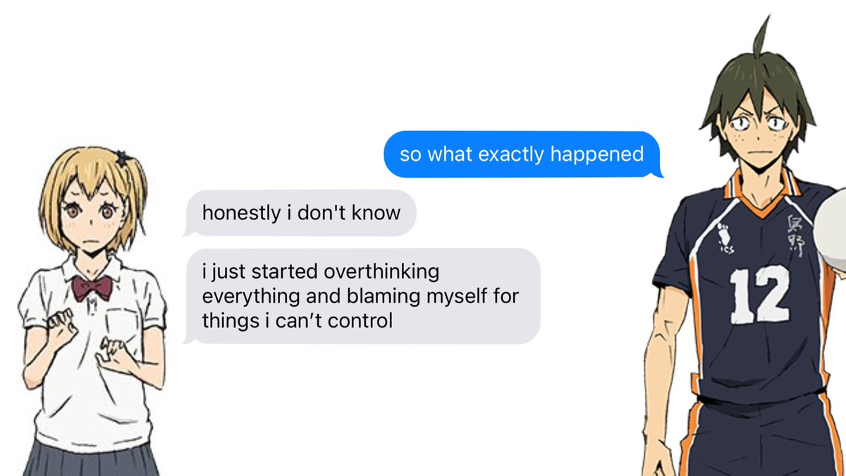 haikyuu characters as text chats, a thread