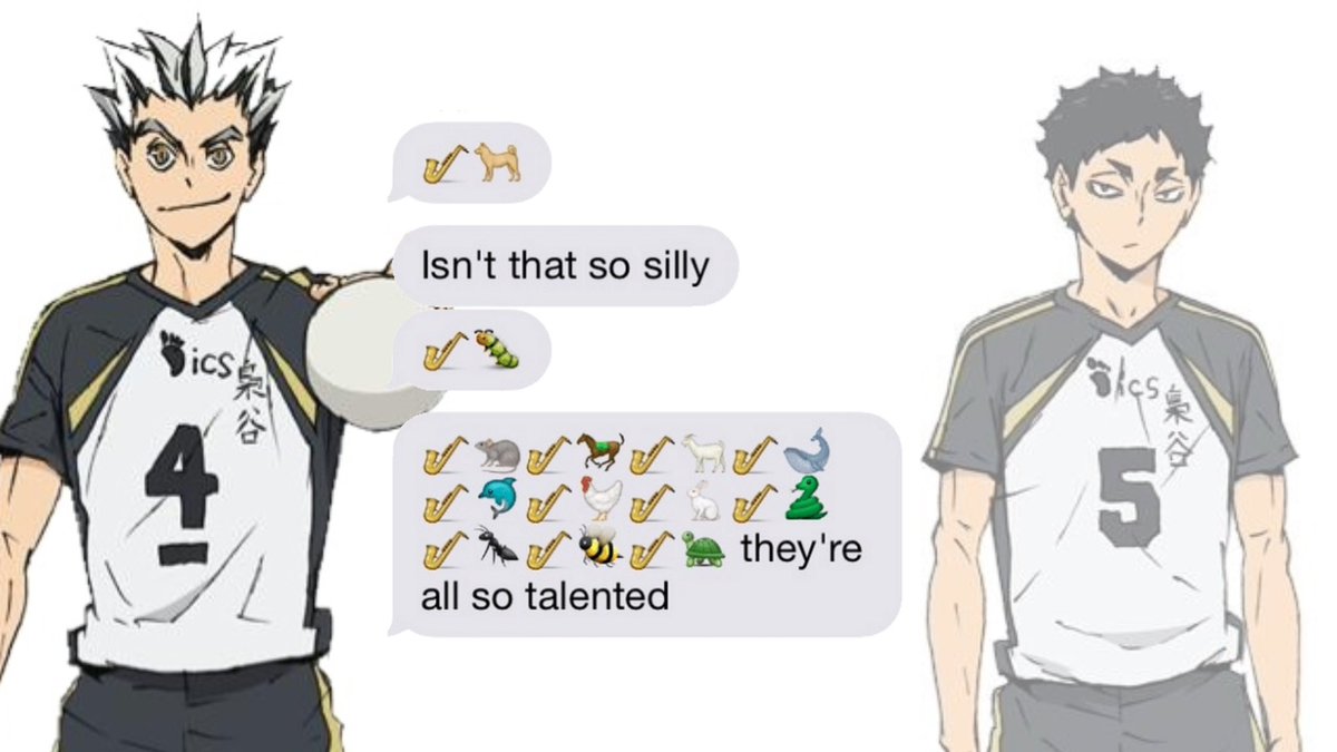 haikyuu characters as text chats, a thread