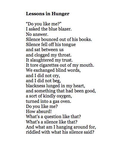MayaCPopa's tweet photo. "Do you like me?
How absurd!
What's a question like that?
What's a silence like that?"

Anne Sexton would have HATED Tinder: https://t.co/Esi1mJXSGy