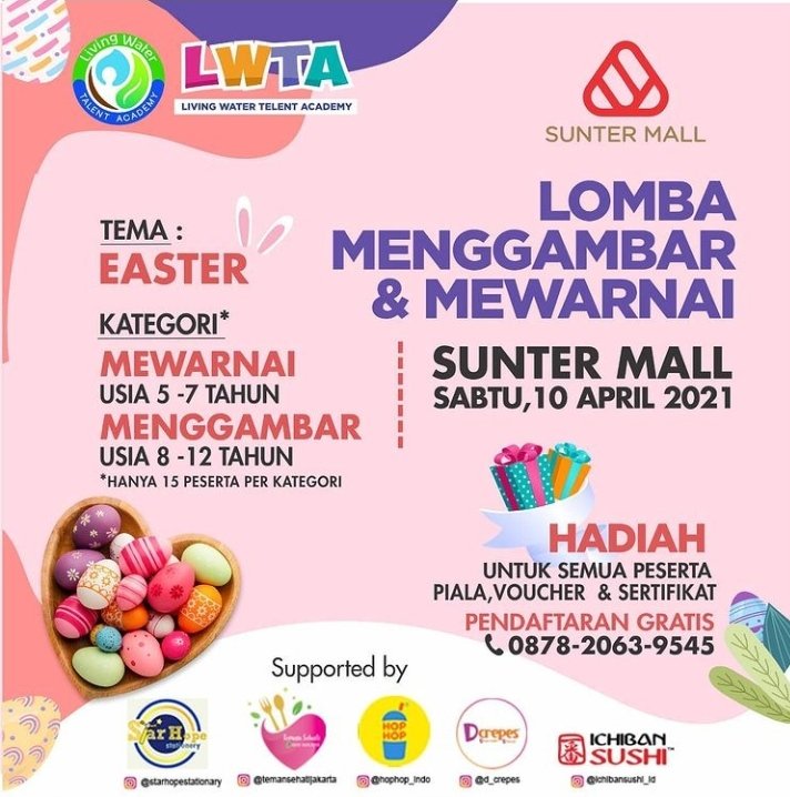 Lomba Mewarnai di Sunter Mall 10 April