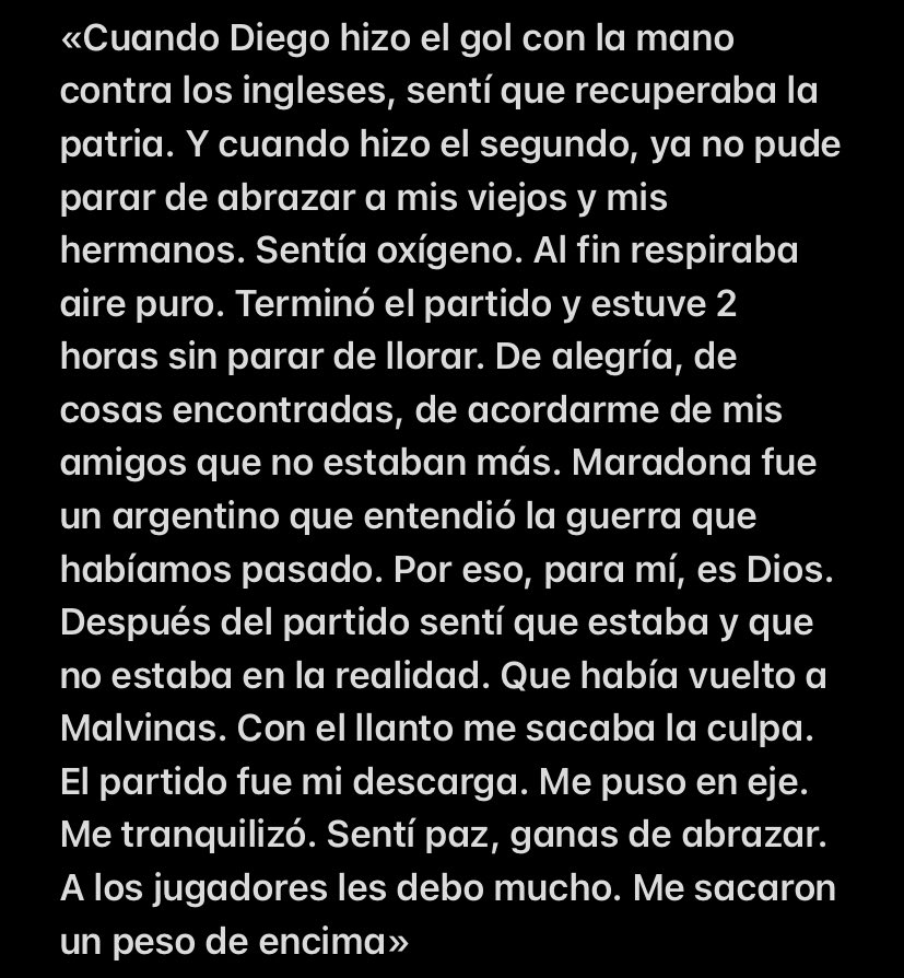 AtaqueFutbolero's tweet photo. Tremendo testimonio de Héctor Rebasti, uno de los 12 futbolistas-soldados de la Guerra de Malvinas, en el libro El Partido 📖 del gran Andrés Burgo. Lectura obligatoria. 🙏🏼🇦🇷 https://t.co/eUCYs7QEQM