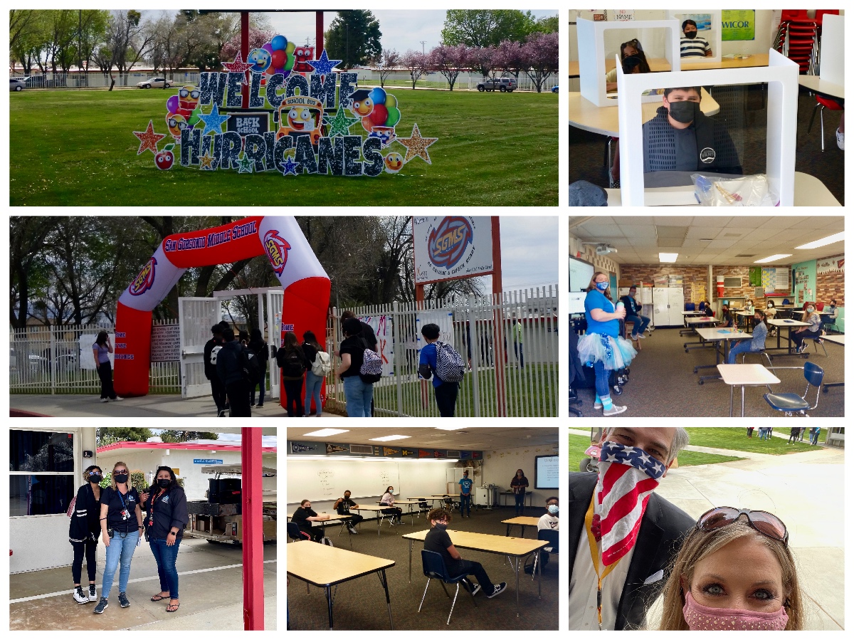 💙 It was a Successful 👏 Start to our #InpersonHybridLearning for our Secondary Students. Our staff loved seeing the 🤩 excitement of students back on campus for the first time after1⃣year! We look forward to seeing #StableGroup1 after the Spring Break! 🙋🏽‍♀️ #BeaumontUSD