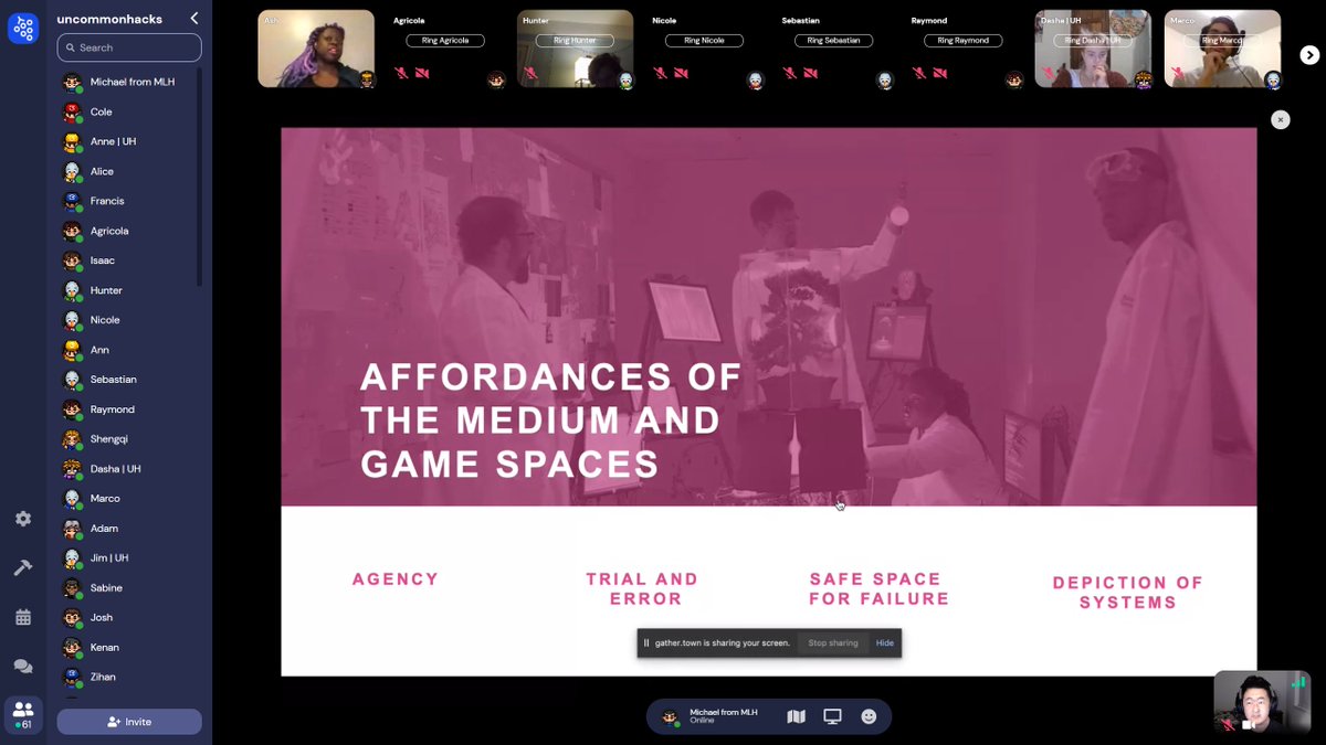 MLHacks's tweet image. What&apos;s in a video game? What is cyberpunk as a genre? We&apos;re learning about all of that and more at @uncommonhacks&apos; amazing Thinking Critically About Video Games workshop hosted by @AshlynSparrow! Join us this weekend for three days full of amazing workshops, activites, and more!