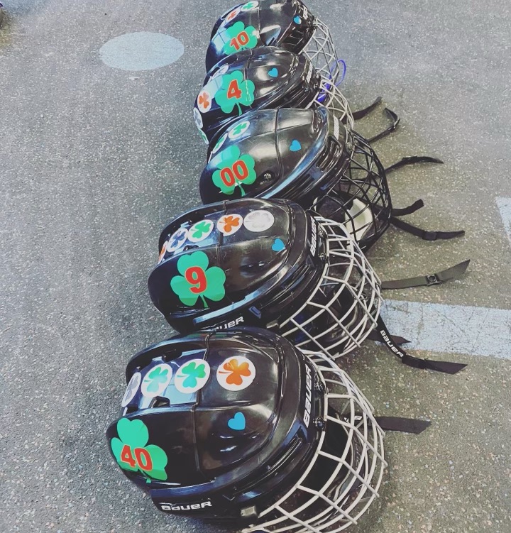 centralcatholic's tweet photo. ☘️👏 Kudos to our broomball team, Irish Ice, for putting blue hearts on their helmets in recognition of World Autism Awareness Day &amp; dedicating today's games to their teammates autistic brother. #CentralToLife l #CentralToFamily l #CentralToAthletics ☘️👏 https://t.co/THvlr7LrxR