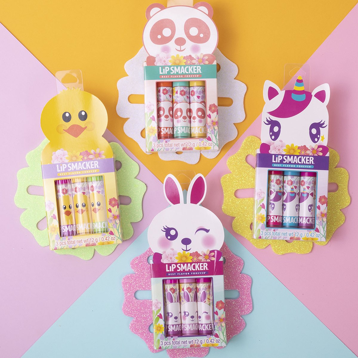 Lip_Smacker's tweet photo. TGIF #balmsquad! It's not too late to get your hands on our adorable 3pc lippy pal boxes, the perfect addition to your Easter basket😍 Grab yours at Target! #lipsmacker #bestflavorforever #lippypals #Easter https://t.co/TLQutSKoOA