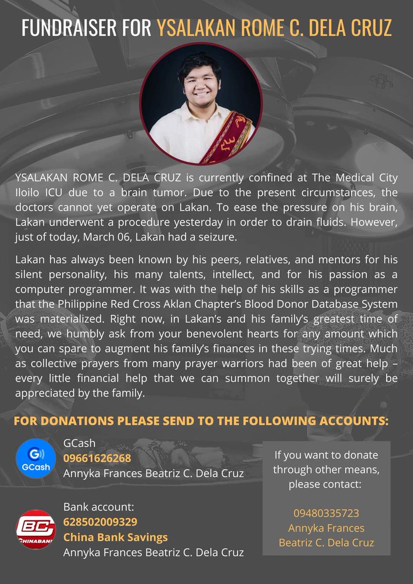 annykadc's tweet photo. @_ohitskatmesina ❗HELP ❗

Almost 1.2 million bill, and despite the drives and donations and even help from friends and families, we are still nowhere near this amount. 

We still have a long way to go in the hospital, Lakan is still in the ICU for more than a month. 

Any help, is welcome :( https://t.co/4JsFcMjcNC