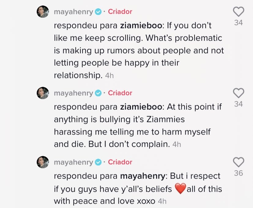 MayaHUpdates's tweet photo. 📝| Maya vía TikTok.
Si no te gusto sigue bajando. Lo que es problemático es hacer rumores sobre personas y no dejar que sean felices en sus relaciones. A este punto, si algo es bullying son lxs ziammies acosandome diciendo que me haga daño a mí misma y muera. Pero no me quejo(1) https://t.co/ta6M9UeNrI