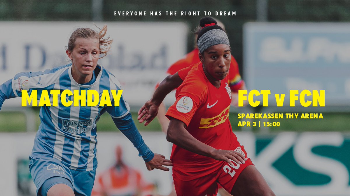 FCNordsjaelland's tweet photo. ⚽️ 𝗠𝗔𝗧𝗖𝗛𝗗𝗔𝗬
🆚 FC Thy-Thisted Q
🏆 @kvindeliga
⌚️ 15.00
📺 Livestream her: https://t.co/mK2RanLUHL
🏟 Sparekassen Thy Arena
#️⃣ #fcndk | #FCTFCN https://t.co/qEqmos0rph