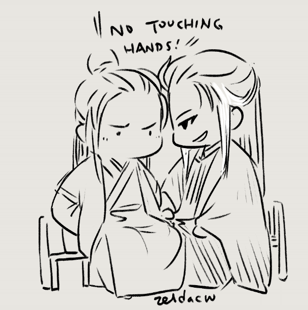 I FORGOT TO POST THIS DOODLE...

*from the novel, when A-Qiao hid his hands so old Yan can't play with them =u=

// Thousand Autumns 千秋 