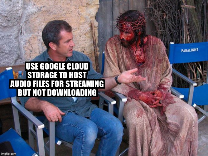 overflow_meme's tweet image. Use Google Cloud Storage to Host Audio Files for Streaming but not Downloading stackoverflow.com/questions/6692… #html5audio #audio #audiostreaming #googlecloudstorage