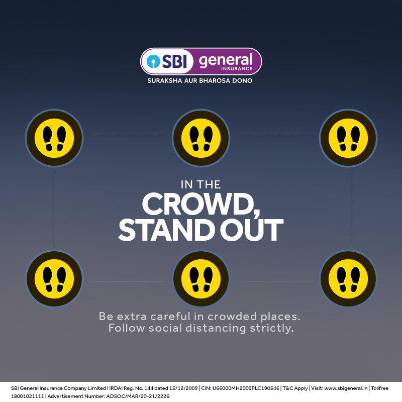 sbigeneral's tweet photo. By practicing social distancing, you are not only protecting yourself but everyone around you.  #WinningOverCovid19 #socialdistancing #6feetdistance https://t.co/2oISIT05sn
