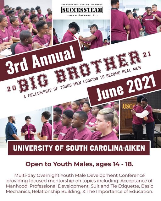 csrashrm's tweet photo. Hello CSRA SHRM! The 3rd Annual Big Brother, A Fellowship of Young Men Looking to Become Real Men, is back! T The event will be on the afternoon of Friday, June 25. Please contact Doug Fine at doug@dougfine.com or 706.726.6307.
The first meeting: The week of April 12 via Zoom. https://t.co/002mR6t7pU