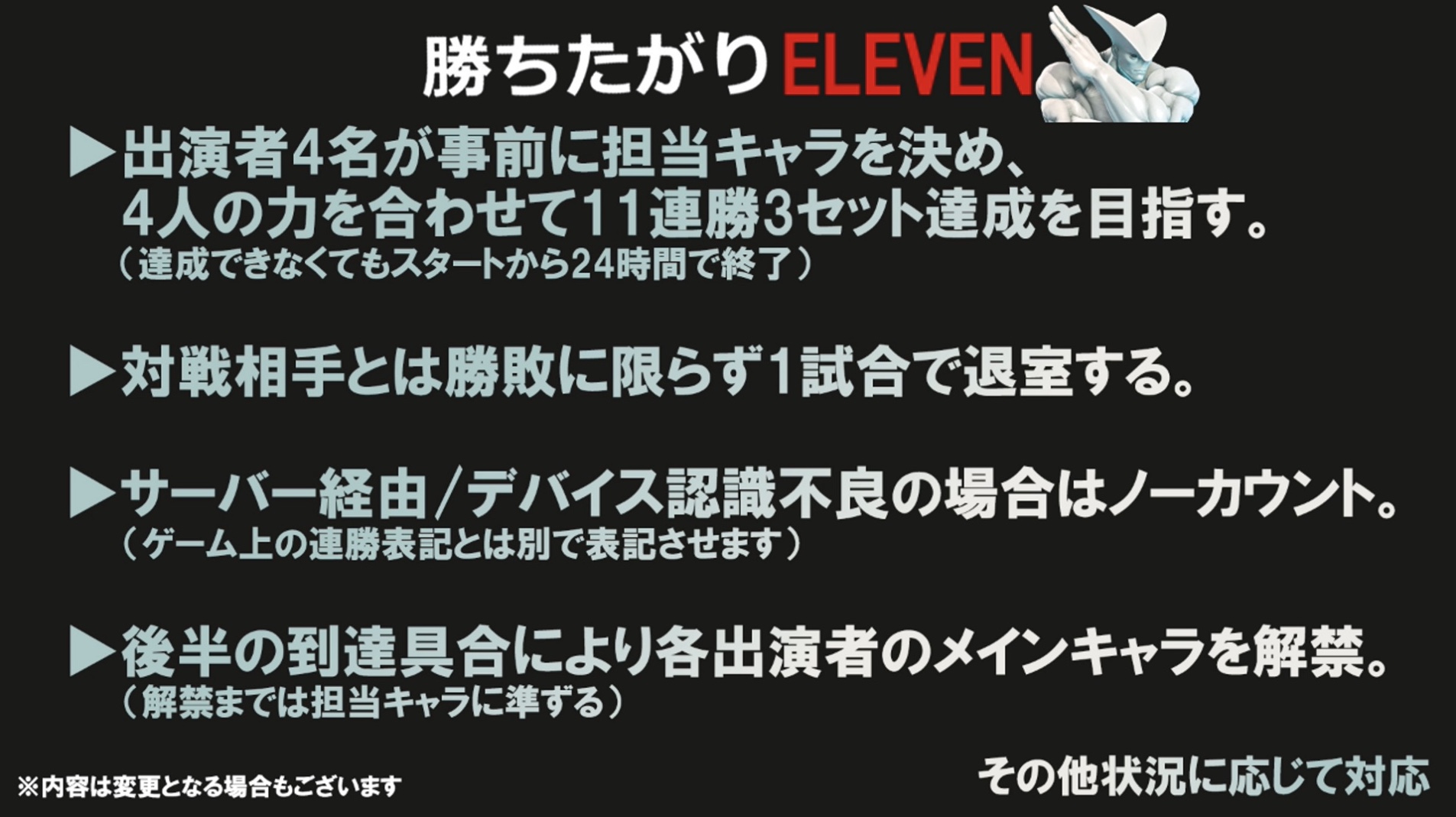 Furious Topanga よみがえる あのアドン事件 極大対戦格闘ゲームイベント 勝ちたがりeleven 勝ちたがりtv罰ゲーム企画 配信中 T Co Jicoaia1ii プレイヤー ふ ど もけ ボンちゃん にゃん師 使用キャラ イレブン クリア Furious Topanga よみがえる あのアドン事件 極大対戦格闘ゲームイベント 勝ちたがりeleven 勝ちたがりtv罰ゲーム企画 配信中 T Co Jicoaia1ii プレイヤー ふ ど もけ ボンちゃん にゃん師 使用キャラ イレブン クリア